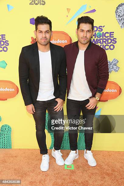 Los Gemelos Barboza arrive at Nickelodeon Kids' Choice Awards Mexico 2015 Red Carpet at Auditorio Nacional on August 15, 2015 in Mexico City, Mexico.
