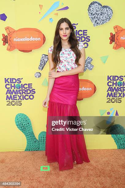 Macarena Achaga arrives at Nickelodeon Kids' Choice Awards Mexico 2015 Red Carpet at Auditorio Nacional on August 15, 2015 in Mexico City, Mexico.