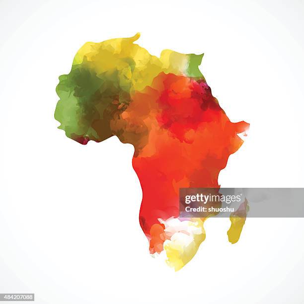 color africa map - heat map stock illustrations