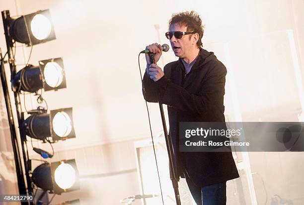 Ian McCulloch of Echo & the Bunnymen performs at Kelvingrove Bandstand on August 15, 2015 in Glasgow, Scotland.