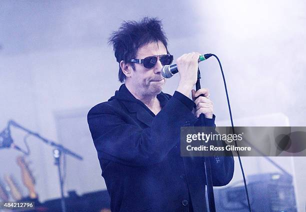 Ian McCulloch of Echo & the Bunnymen performs at Kelvingrove Bandstand on August 15, 2015 in Glasgow, Scotland.