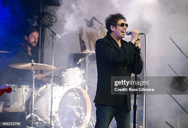 Ian McCulloch of Echo & the Bunnymen performs at Kelvingrove Bandstand on August 15, 2015 in Glasgow, Scotland.