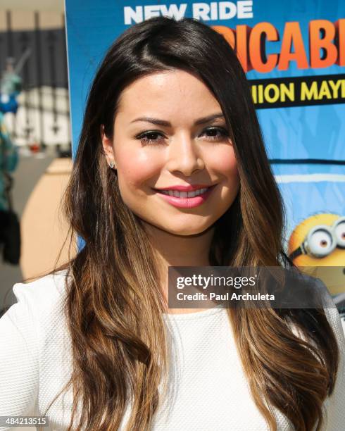 Actress Miranda Cosgrove attends the the premiere of the new 3D Ultra HD digital animation adventure "Despicable Me Minion Mayhem" at Universal...