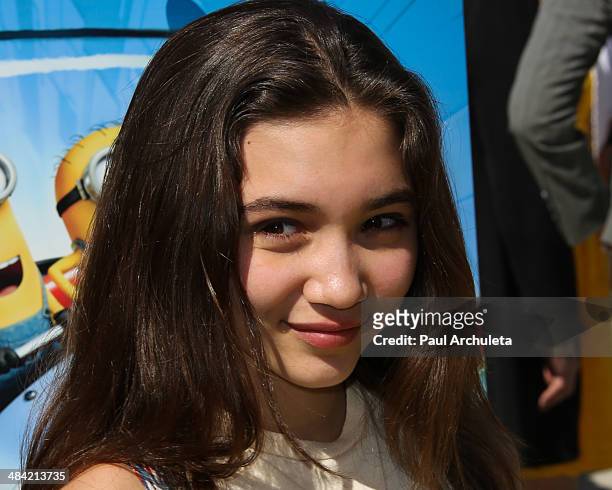 Actress Rowan Blanchard attends the the premiere of the new 3D Ultra HD digital animation adventure "Despicable Me Minion Mayhem" at Universal...