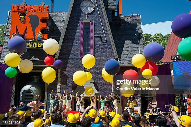General view of atmosphere at The Premiere Of New 3D Ultra HD digital Animation Adventure "Despicable Me Minion Mayhem" at Universal Studios...