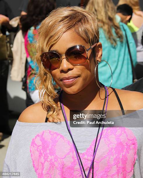 Recording Artist Tionne Watkins aka: "T-Boz" attends the the premiere of the new 3D Ultra HD digital animation adventure "Despicable Me Minion...