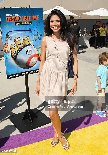 Reality TV Personality Joyce Giraud attends the the premiere of the new 3D Ultra HD digital animation adventure "Despicable Me Minion Mayhem" at...