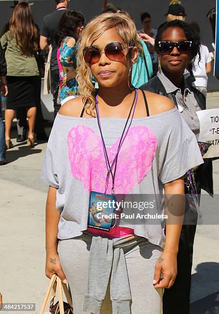 Recording Artist Tionne Watkins aka: "T-Boz" attends the the premiere of the new 3D Ultra HD digital animation adventure "Despicable Me Minion...