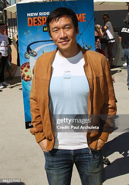 Actor Chin Han attends the the premiere of the new 3D Ultra HD digital animation adventure "Despicable Me Minion Mayhem" at Universal Studios...