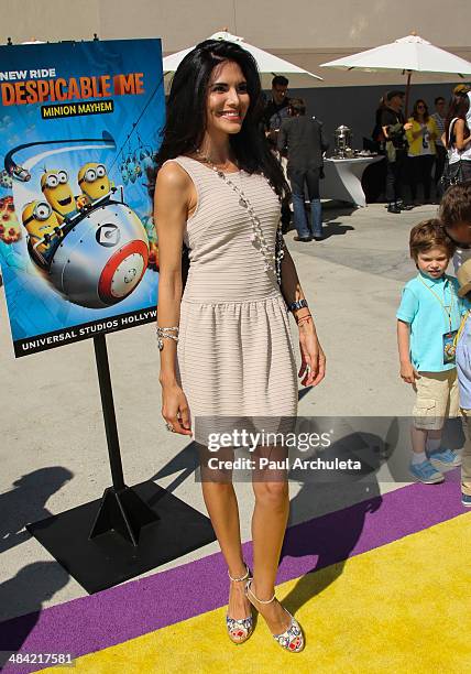 Reality TV Personality Joyce Giraud attends the the premiere of the new 3D Ultra HD digital animation adventure "Despicable Me Minion Mayhem" at...