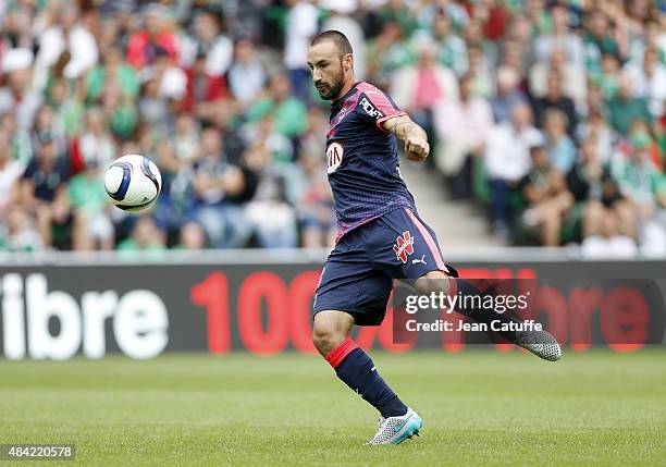 Diego Contento of Bordeaux during the French Ligue 1 match between AS Saint-Etienne and FC Girondins de Bordeaux at Stade Geoffroy-Guichard on August...