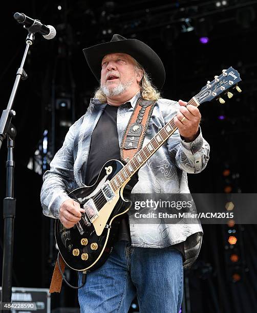 Recording artist John Anderson rehearses for ACM Presents: Superstar Duets at Globe Life Park in Arlington on April 18, 2015 in Arlington, Texas.