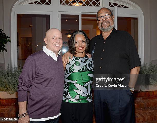 Ronald O. Perelman, Apollo Theater Foundation President/CEO Jonelle Procope and Dick Parsons attend Apollo in the Hamptons 2015 at The Creeks on...