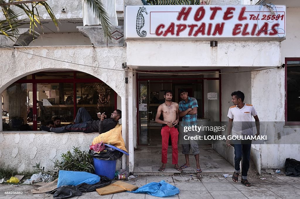 GREECE-EUROPE-MIGRANTS-HOTEL