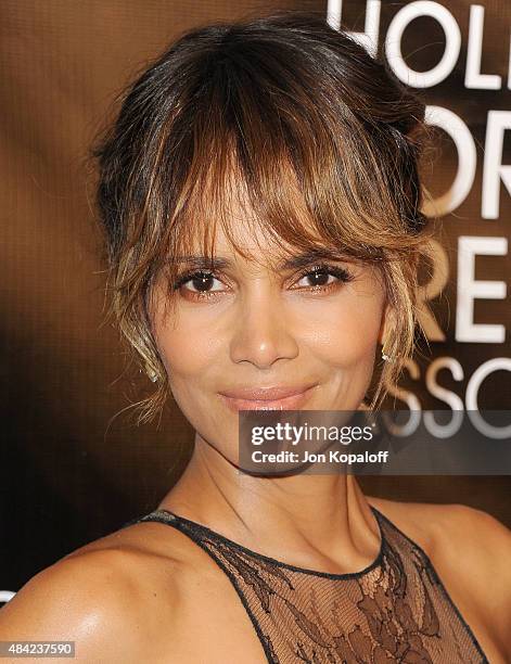 Actress Halle Berry arrives at Hollywood Foreign Press Association Hosts Annual Grants Banquet at the Beverly Wilshire Four Seasons Hotel on August...