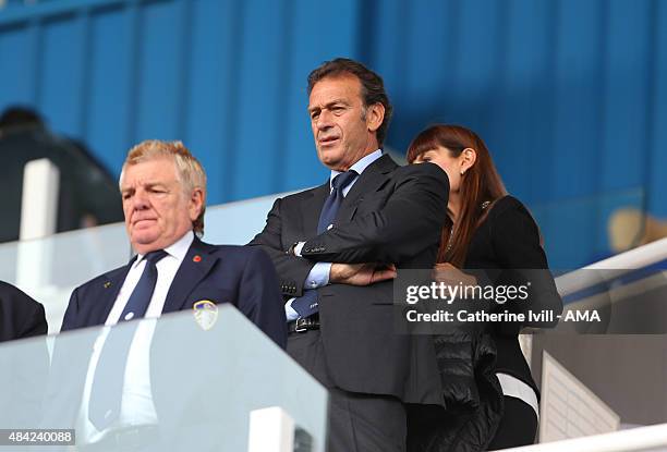 Massimo Cellino chairman of Leeds United before the Sky Bet Football League Championship between Reading and Leeds United at Madejski Stadium on...