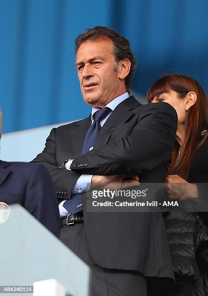 Massimo Cellino chairman of Leeds United before the Sky Bet Football League Championship between Reading and Leeds United at Madejski Stadium on...