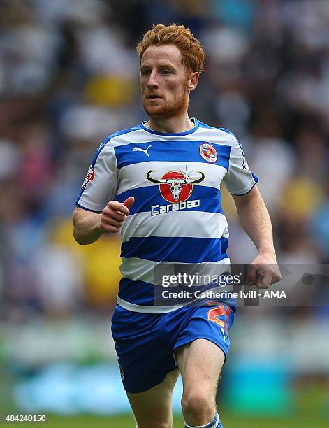 Stephen Quinn of Reading during the Sky Bet Football League Championship between Reading and Leeds United at Madejski Stadium on August 16, 2015 in...