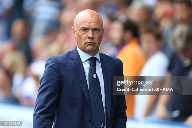 Uwe Rosler manager of Leeds United before the Sky Bet Football League Championship between Reading and Leeds United at Madejski Stadium on August 16,...