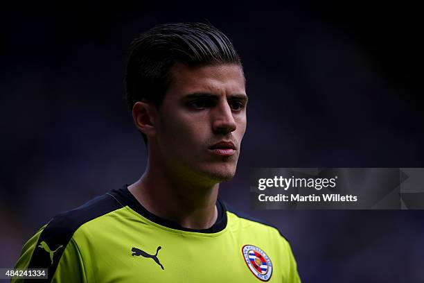 Jonathan Bond of Reading during the Sky Bet Championship match between Reading and Leeds United at Madejski Stadium on August 16, 2015 in Reading,...