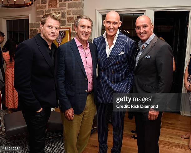 Jonathan Pierse, Bill Frist, Greg Cicotte and Cliff Cicotte attend Cuban Summer 2015 event in Nashville on August 15, 2015 in Nashville, Tennessee.