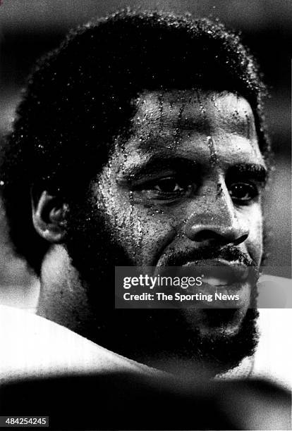 Earl Campbell of the Houston Oilers looks on circa 1980s.