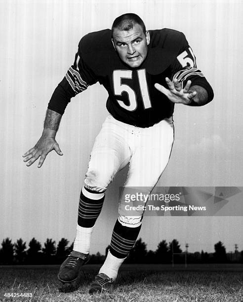 Dick Butkus of the Chicago Bears poses for a photo circa 1960s.