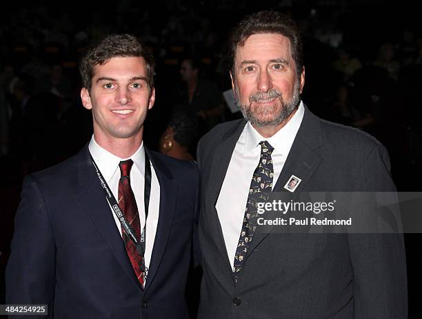 Charlton Heston's son, director Fraser Clarke Heston and his son, director Jack Heston ) attend the Dedication Ceremony For Charlton Heston Forever...