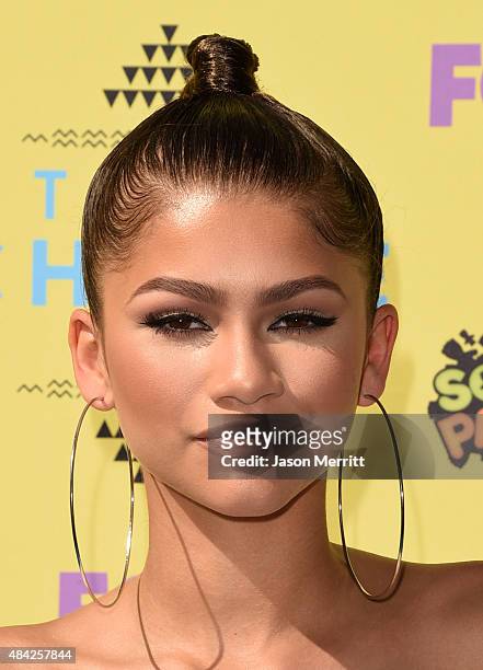 Actress/singer Zendaya attends the Teen Choice Awards 2015 at the USC Galen Center on August 16, 2015 in Los Angeles, California.