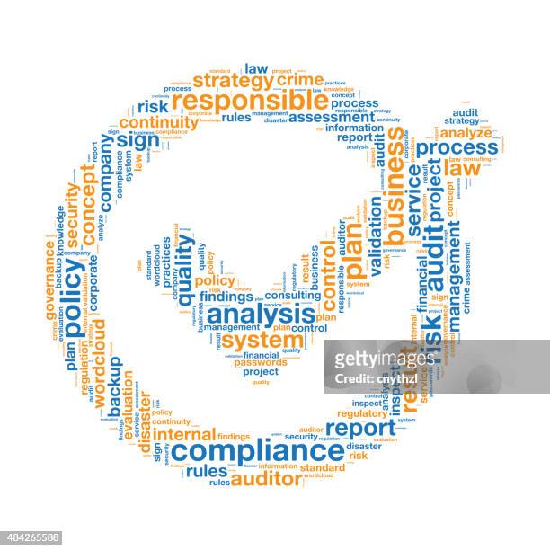 compliance word tag cloud - easy stock illustrations