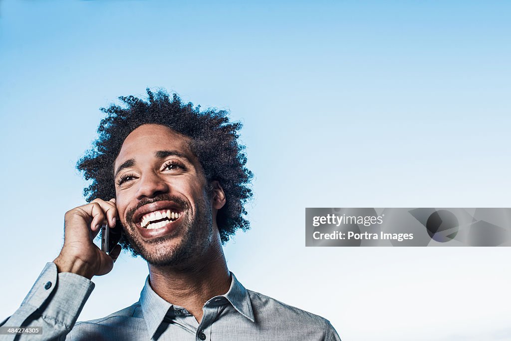 Man talking on a mobile phone