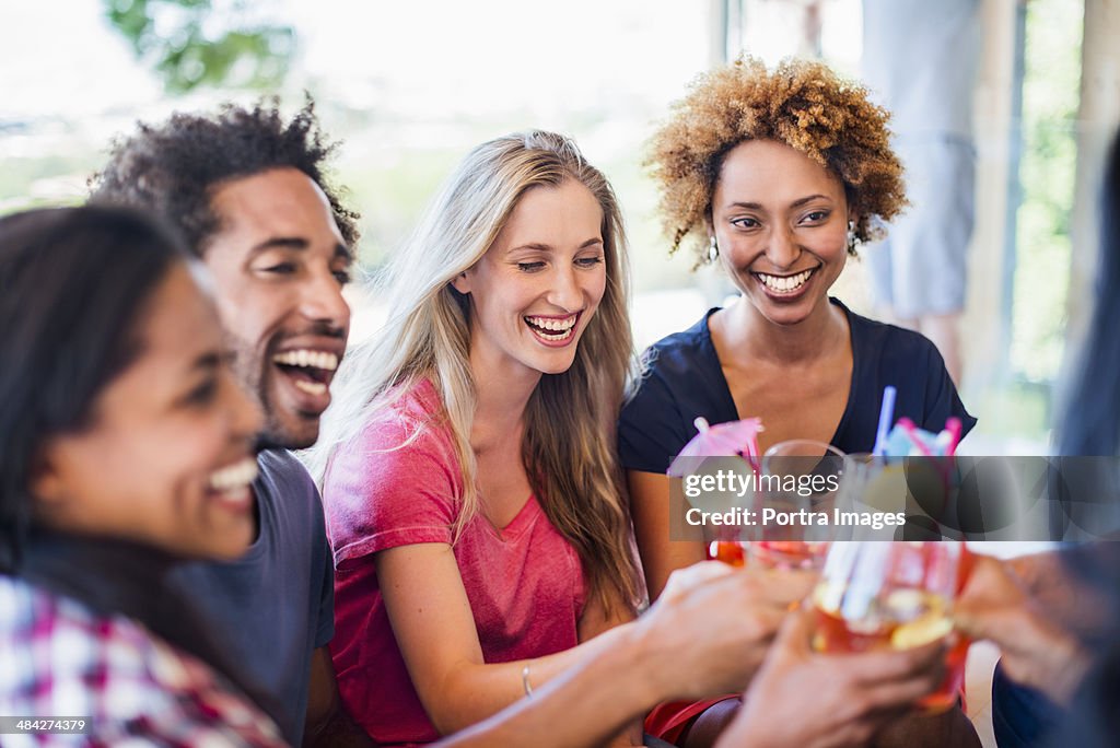Group of friends having a good time