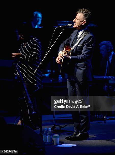Lyle Lovett and His Large Band performs at Sandler Center For The Performing Arts on August 16, 2015 in Virginia Beach, Virginia.