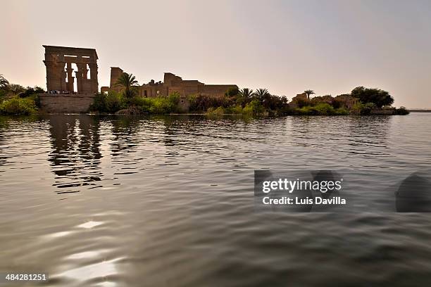 philae temple in agilika island. asuan - island of agilika imagens e fotografias de stock