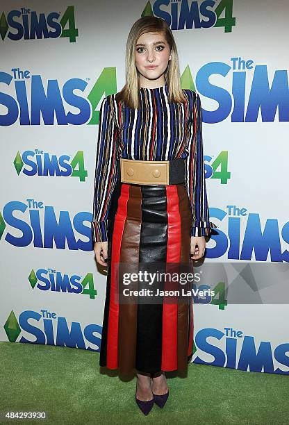 Actress Willow Shields poses in the green room at the 2015 Teen Choice Awards at Galen Center on August 16, 2015 in Los Angeles, California.