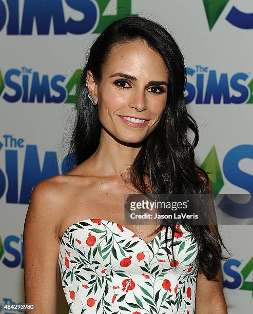 Actress Jordana Brewster poses in the green room at the 2015 Teen Choice Awards at Galen Center on August 16, 2015 in Los Angeles, California.