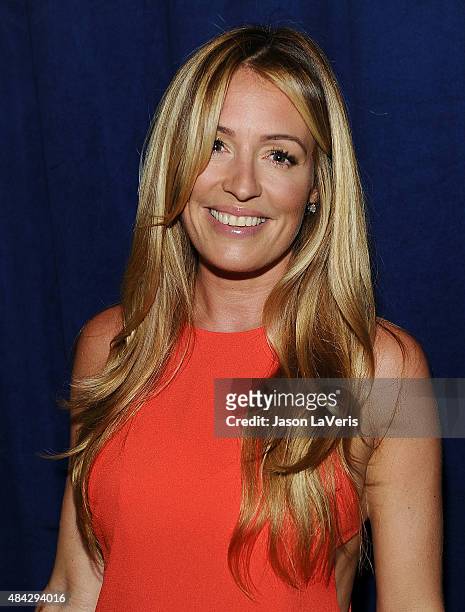 Cat Deeley poses in the green room at the 2015 Teen Choice Awards at Galen Center on August 16, 2015 in Los Angeles, California.
