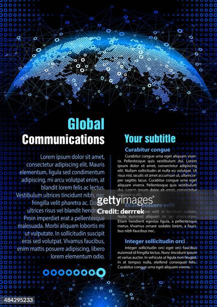 communications technology - satellite view europe stock illustrations