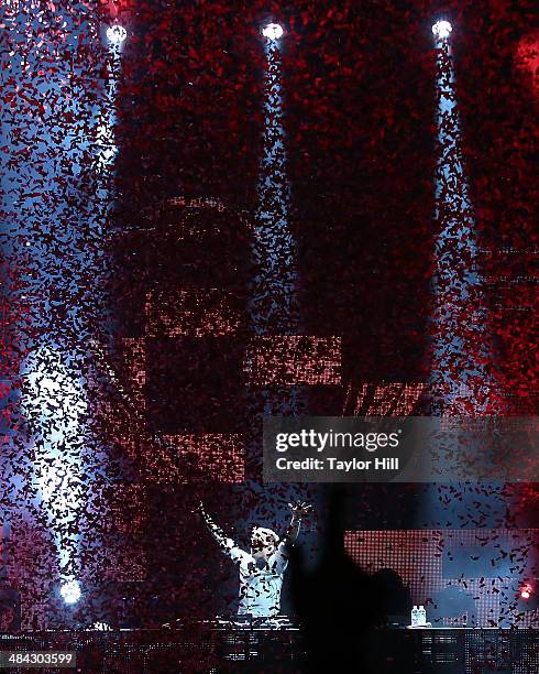 Armin van Buuren performs at Madison Square Garden on April 11, 2014 in New York City.
