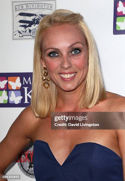Ballroom dancer Camilla Dallerup attends the "Music On A Mission" benefit concert presented by Mending Kids at Lucky Strike Live on August 16, 2015...