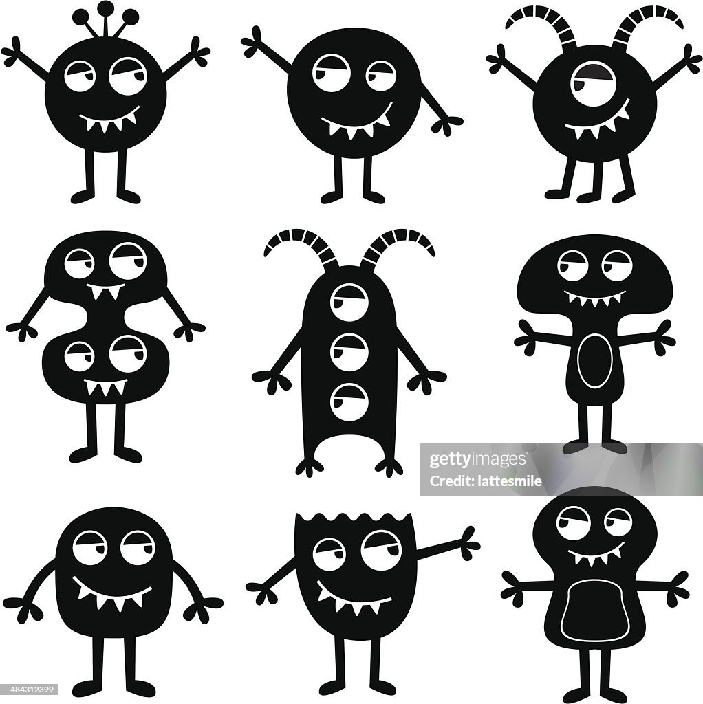 Monsters Set Isolated Vector Elements High-Res Vector Graphic - Getty ...