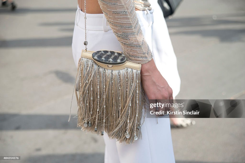 Street Style - Paris Fashion Week : Haute Couture Fall/Winter 2015/2016 : Day Three