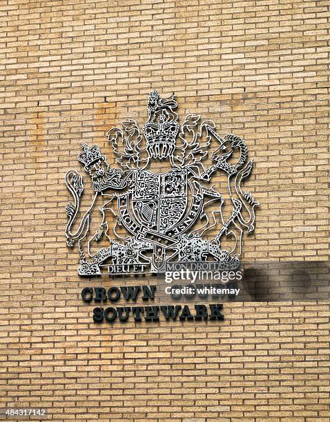 southwark crown court sign - southwark stock pictures, royalty-free photos & images