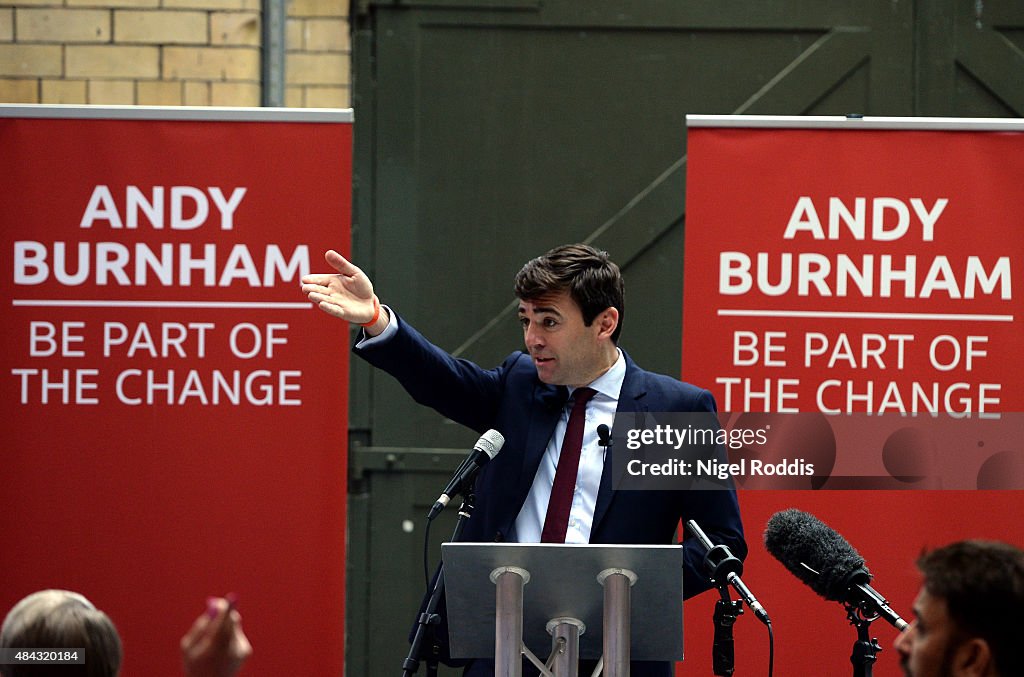 Andy Burnham Delivers Speech On The Need For Unity In The Labour Party