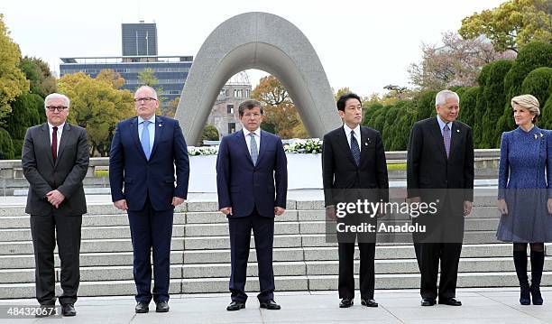 German Foreign Minister Frank-Walter Steinmeier, Dutch Foreign Minister Frans Timmermans,Tukish Foreign Minister Ahmet Davutoglu, Japanese Foreign...