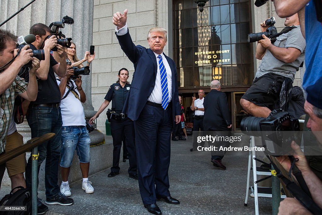 Donald Trump Reports For Jury Duty In Manhattan
