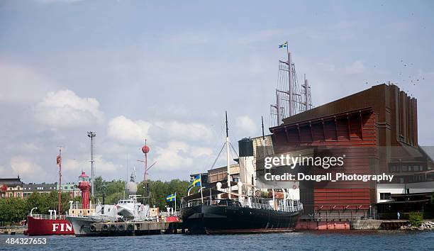 vasa maritime museum in stockholm, sweden - vasa museum stock pictures, royalty-free photos & images