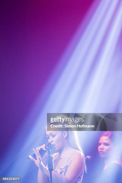 Rebecca Ferguson performs during the Radio Regenbogen Award 2014 on April 11, 2014 in Rust, Germany.