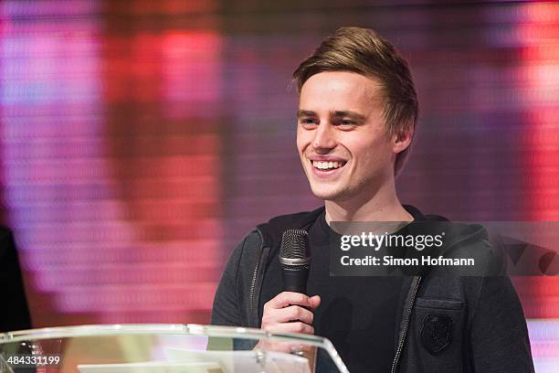 Cedric Steinmyller of the band Klingande attends the Radio Regenbogen Award 2014 on April 11, 2014 in Rust, Germany.