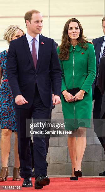 Catherine, Duchess of Cambridge and Prince William, Duke of Cambridge visit the National Cycling Centre of Excellence and Avantidrome on April 12,...